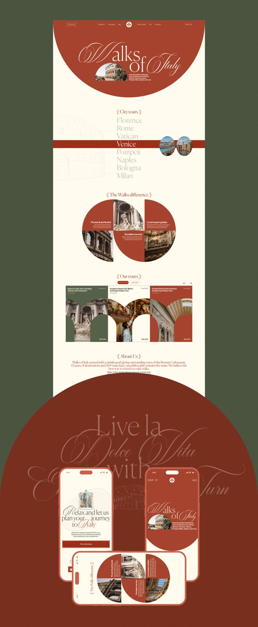 Walks of Italy Website - Screenshot 3