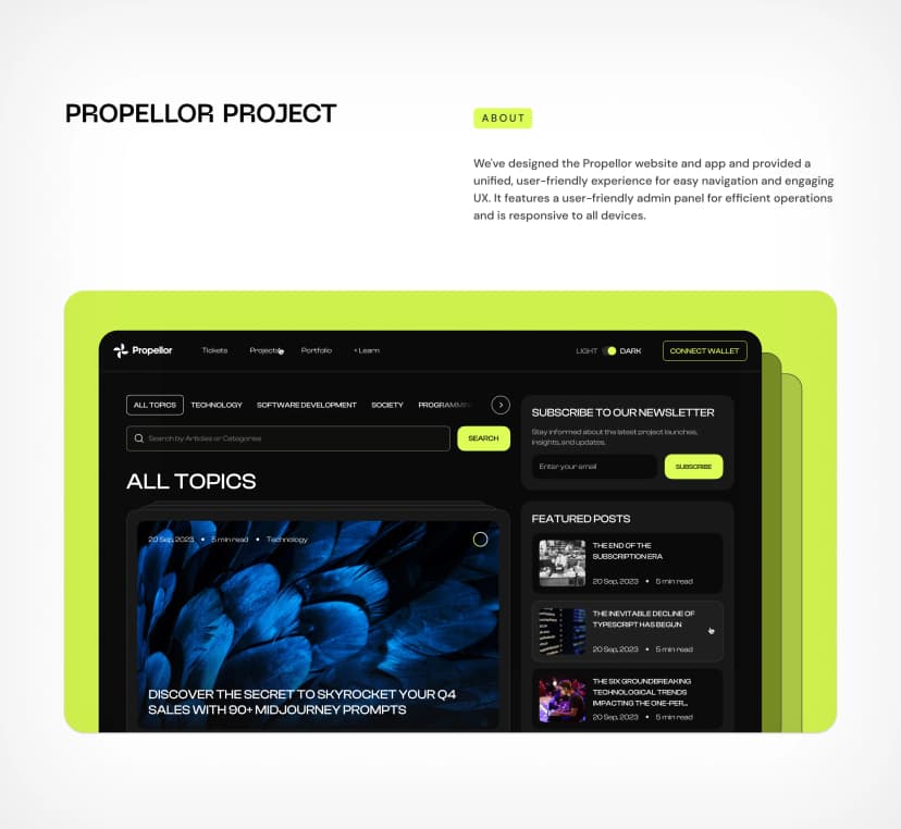 Propellor Crypto Website - Screenshot 2