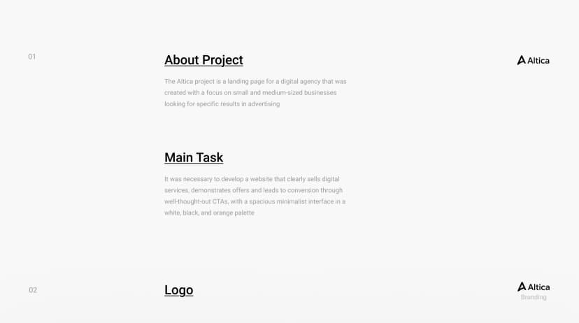Altica Website - Screenshot 2