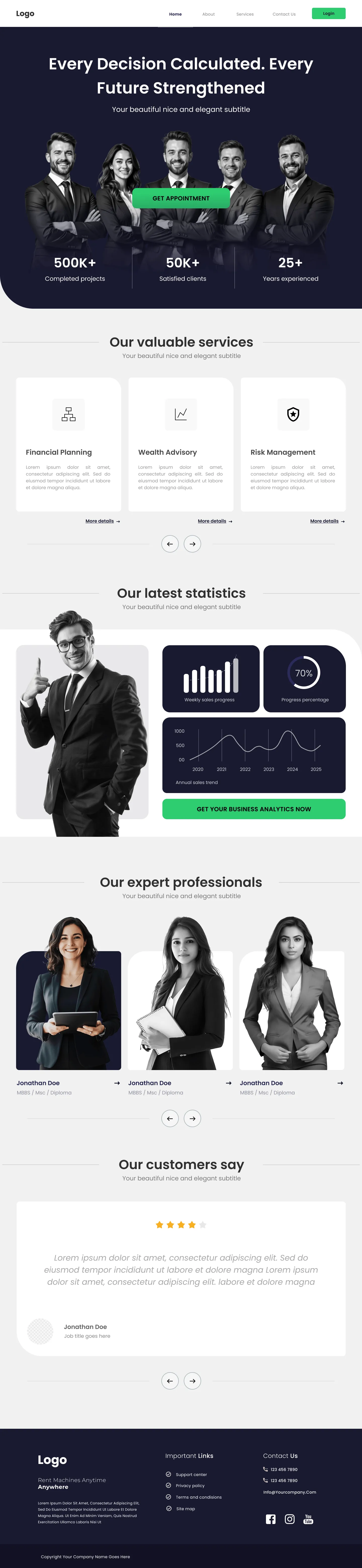 Accountants website design sample