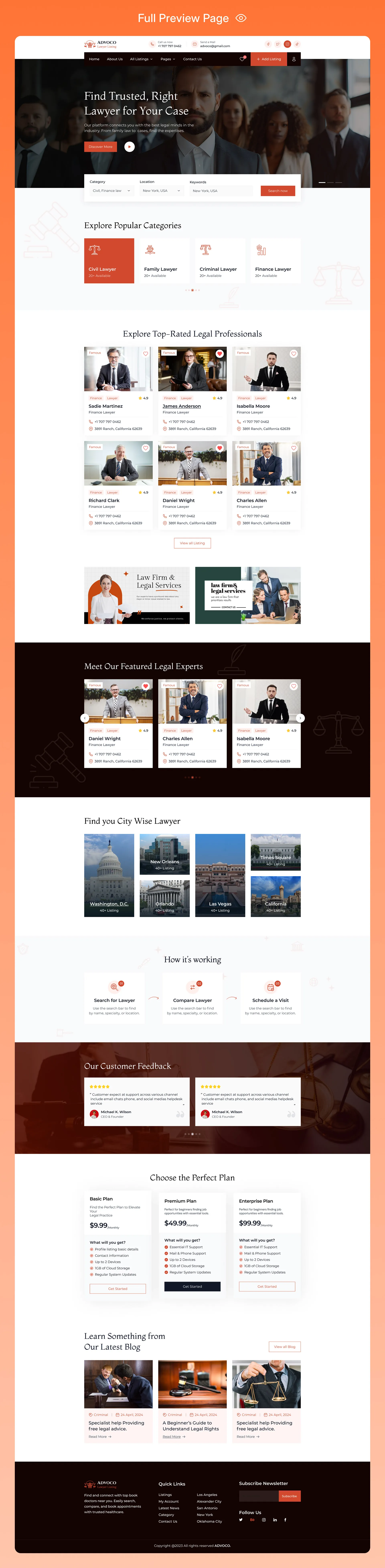 Attorneys website design sample