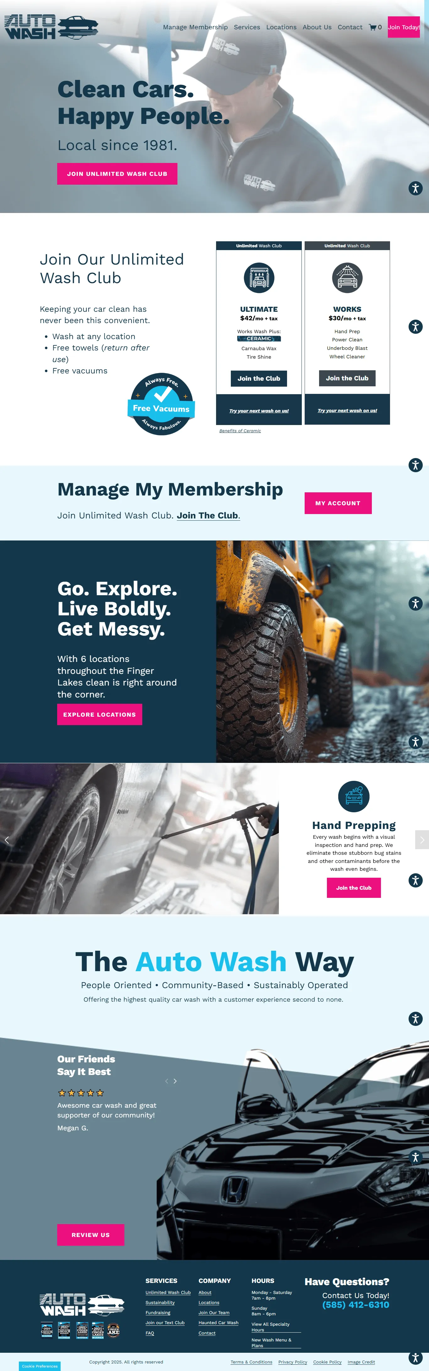 Auto Services website design sample